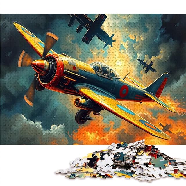 Foto 2 de 8 de Avión de Combate Antiguo Puzzle de 1000 Piezas para Adultos Ayuda al Cerebro a ejercitar Juguetes adictivos…