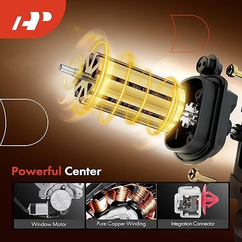 Miniatura 4 de A-Premium Elevalunas eléctrico con motor compatible con Honda Civic 1996-2000 Hatchback Coupé delantero derecho lado del pasajero