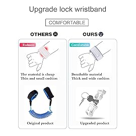 Toddler Harness Walking Leash- Child Anti Lost Wrist Link - Child Safety Harness - Upgrade with Reflective(6.5ft) - for Boys and Girls,Not Easy to Open Without Key (Yellow)