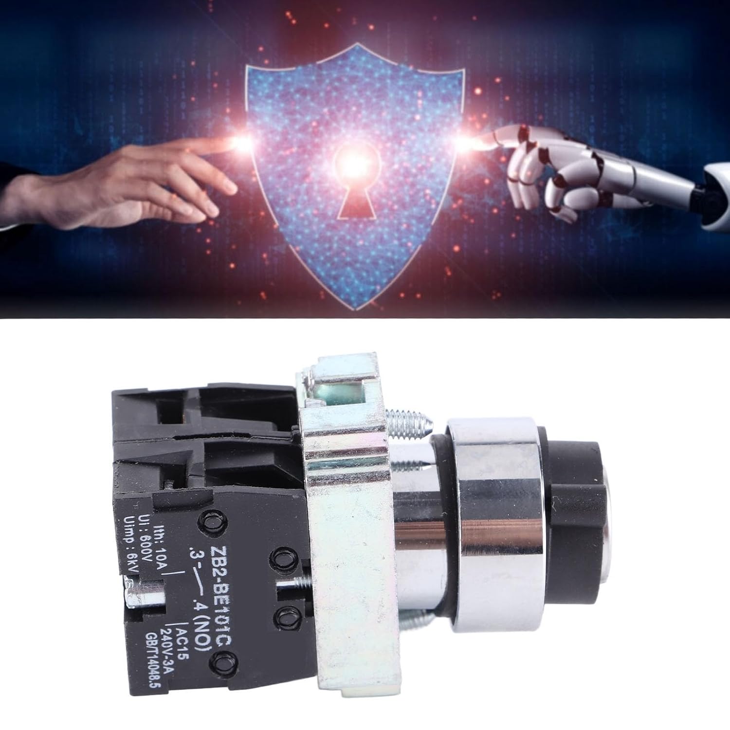 2 Position Key Switch Self Reset Power Lock Conversion Rotation Locking Key ZB2‑BE101 ZB2-BE102C 240V-3A