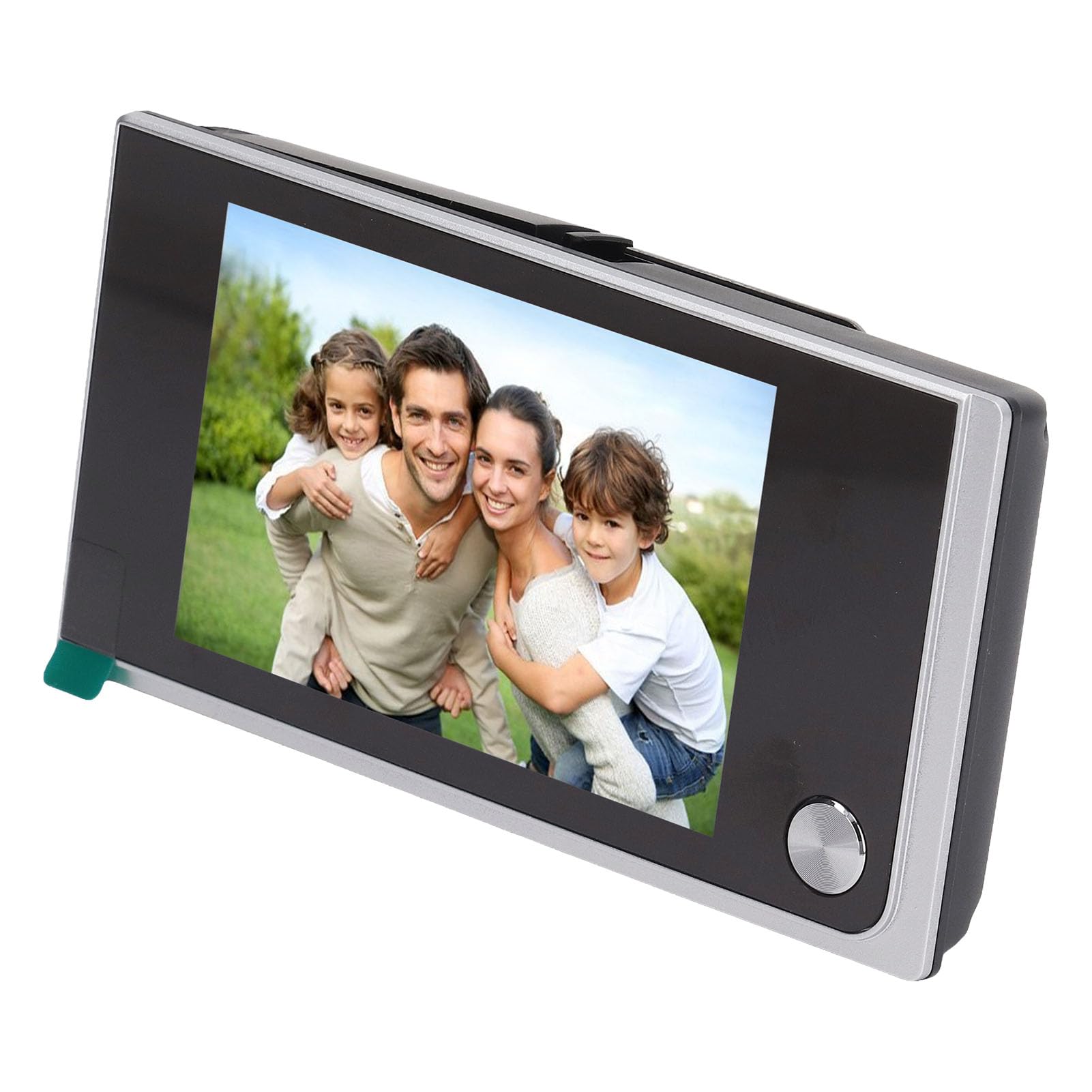 3.5 Inch LCD Digital Door Viewer and Visual Door Bell Monitor with 120 Degree Wide Angle View, 1MP Image Sensor Camera, Zinc Alloy Peephole, and 1 Way Intercom for Home and Office