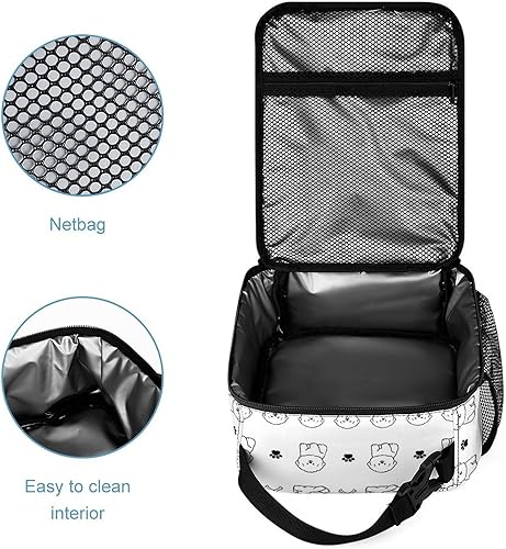 Miniatura 4 de Doodle Dog - Lonchera portátil con aislamiento térmico para cachorros, bolsa de almuerzo reutilizable para mujeres, adultos, trabajo, picnic,