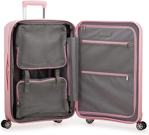 Miniatura 3 de Maleta giratoria Pagosa de Traveler's Choice, ampliable, de carcasa dura indestructible, Rosado, Carry-on 22-Inch