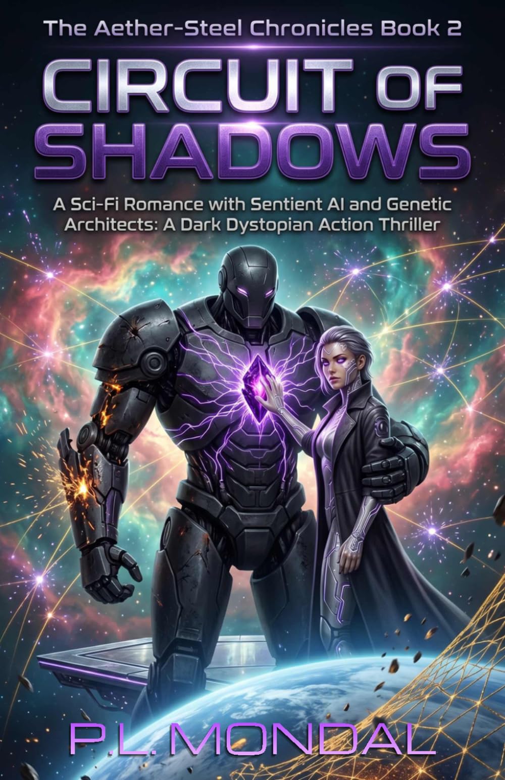 Circuit of Shadows: A Sci-Fi Romance with Sentient AI and Genetic Architects: A Dark Dystopian Action Thriller (The Aether-Steel Chronicles)
