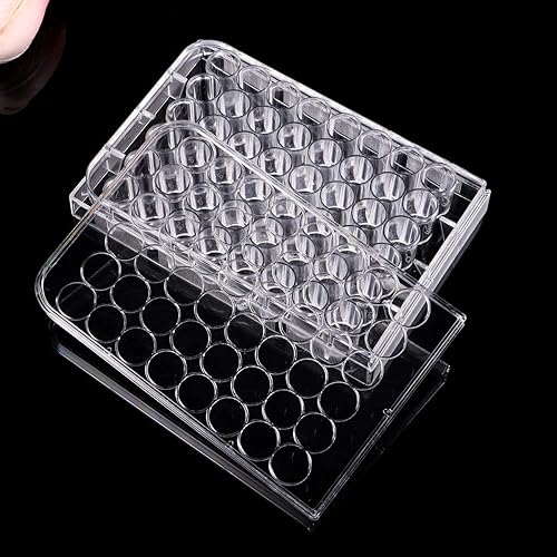 Miniatura 7 de Placa de cultivo celular de 48 pozos Plato de Petri de plástico para laboratorio (5.0 x 3.3 x 0.8 in)