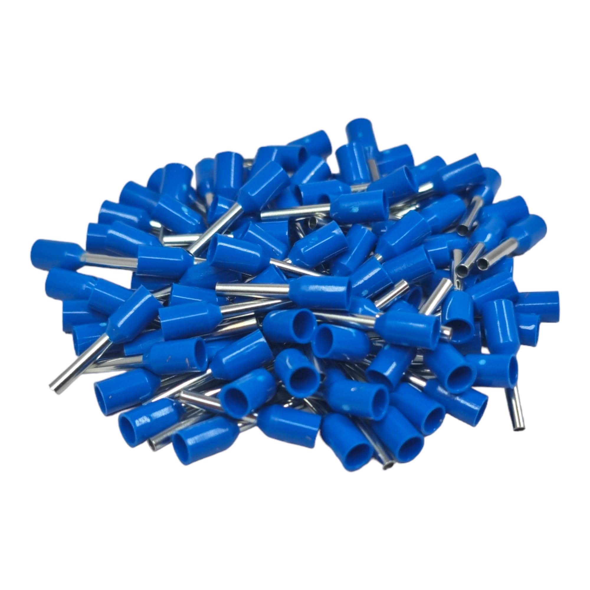 Blue 100 Pcs Single Entry Cord End Cable Terminals Insulated Wiring Bootlace Ferrules 0.25Mm² - 35Mm² ( - 0.75Mm²)