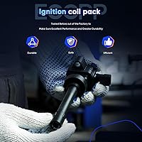 Vista 6 de ECCPP UF765 4 bobinas de encendido con 4 bujías de iridio A4 Q5 2014-2020 l4 2.0L 1.8L UF765