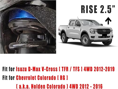 Miniatura 3 de Kit de elevación de nivelación delantera de 2.5 pulgadas para IsuzuD-Max 2012-2023 / MUX 2012-2023 / MazdaBT50 2020-2023, kit superior de espaciador