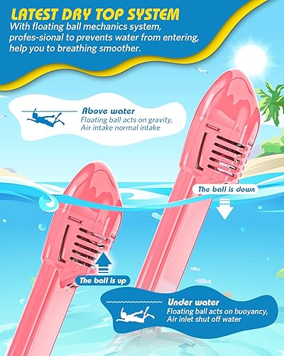 Vista 36 de QingSong Máscara de esnórquel para niños de cara completa, juego de esnórquel con soporte para cámara, plegable, vista panorámica de 180 grados