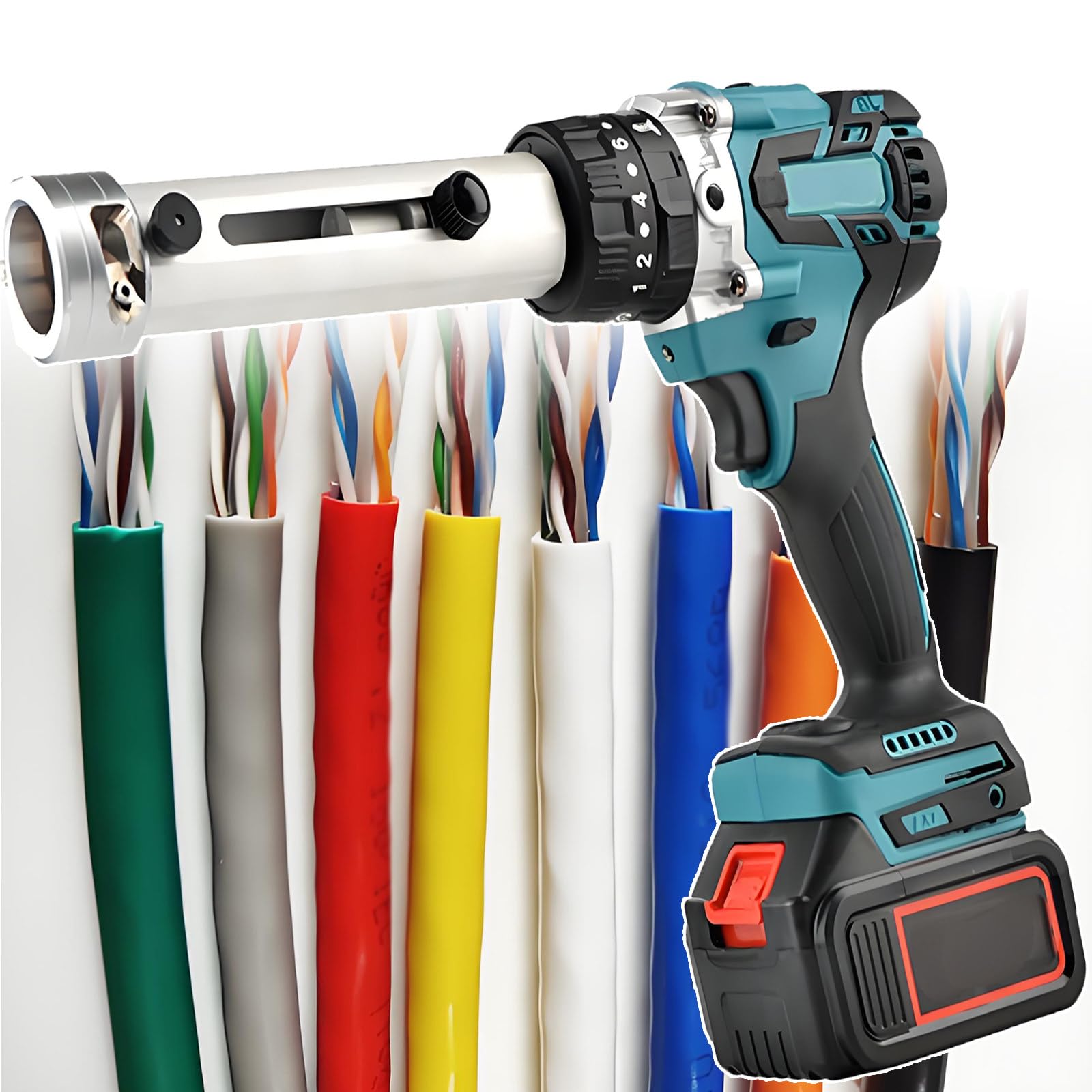 Vitalisworks Light Cordless Wire Stripping - 4.0Ah Electric Cable Peeler With Led ,Stepless 2-Speed Adjustment | Dominates 50-400Mm2 Automotive/Industrial Wiring & Copper Recovery Tasks