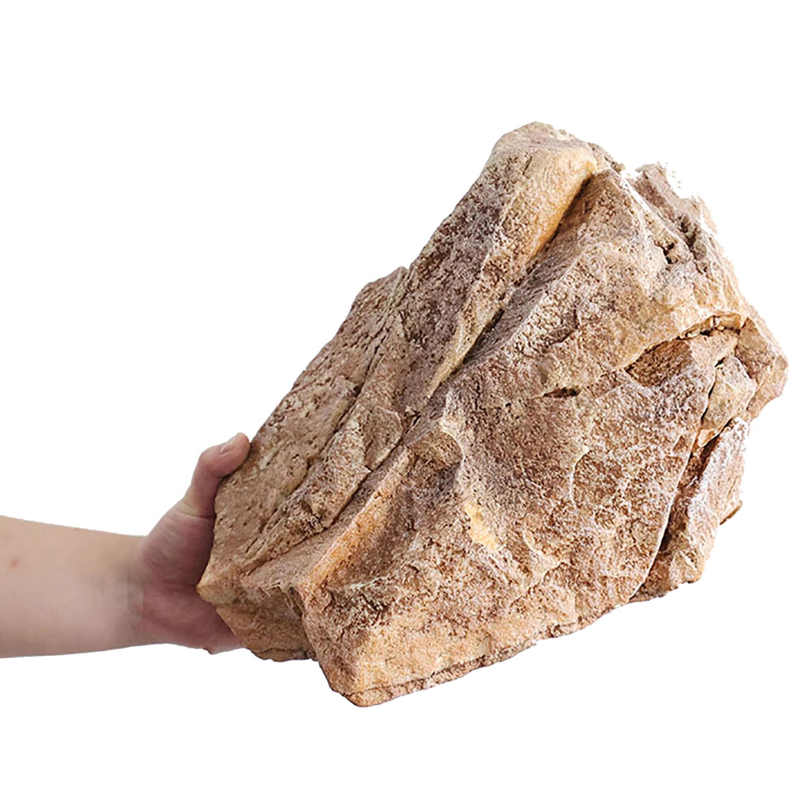 UIHECTA Fake Rocks, Artificial Fake Boulder, Well Covers Rocks, Outdoor Faux Rock Cover, PU Foam Decorative, for Gardens Shooting, Yard, Landscaping,Brown,05
