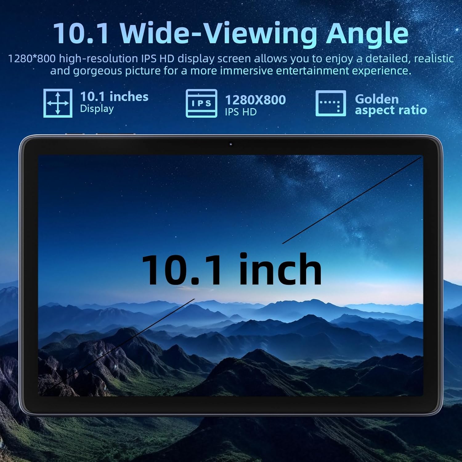 Android 15 Tablet 10 inch,24GB RAM 128 ROM,Tablets with Keyboard Mouse Stylus,1TB Expandable,Octa-Core 6000mAh 1280x800 IPS HD,5G WiFi,T615 CPU,High Performance,Processor,Dual Camera(Gray) - Image 8