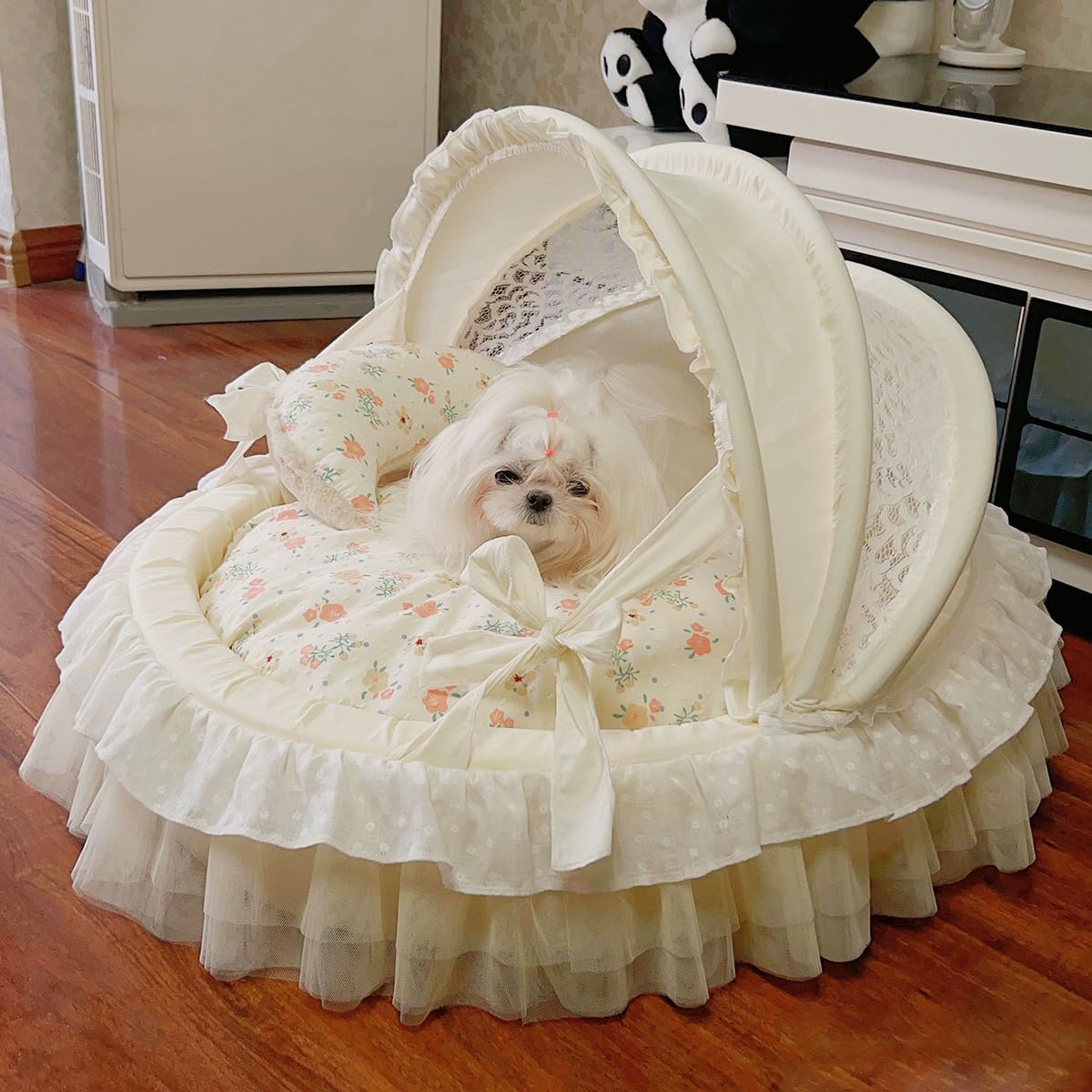 Lit pour chiots et chatons contre l'anxiété en coton taille M