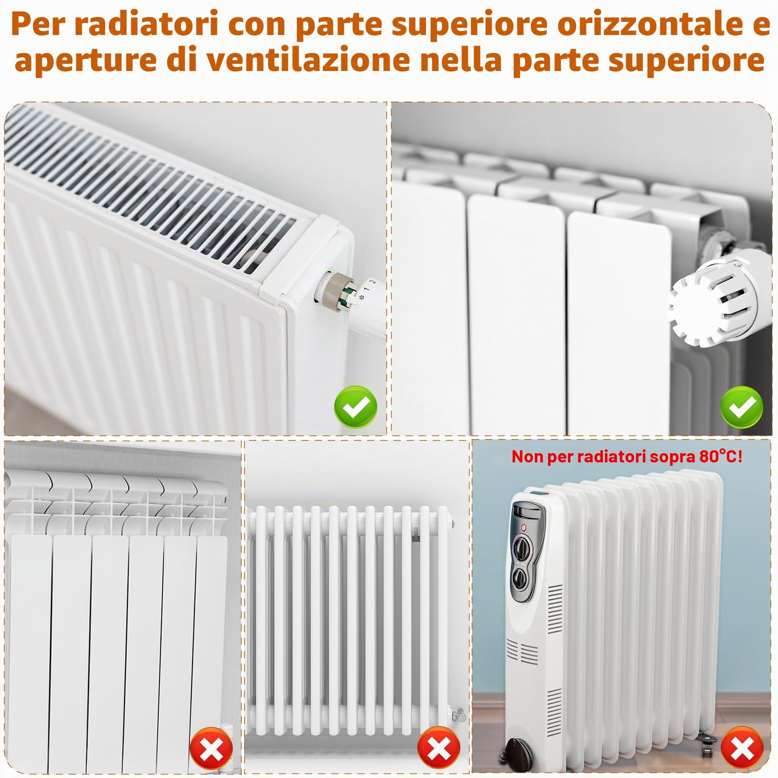 Ventilatore per radiatore, ventilatore per radiatori, miglioramento della distribuzione del calore, risparmio energetico, 2 modalità, ventilatore di riscaldamento (1 pezzo, nero)