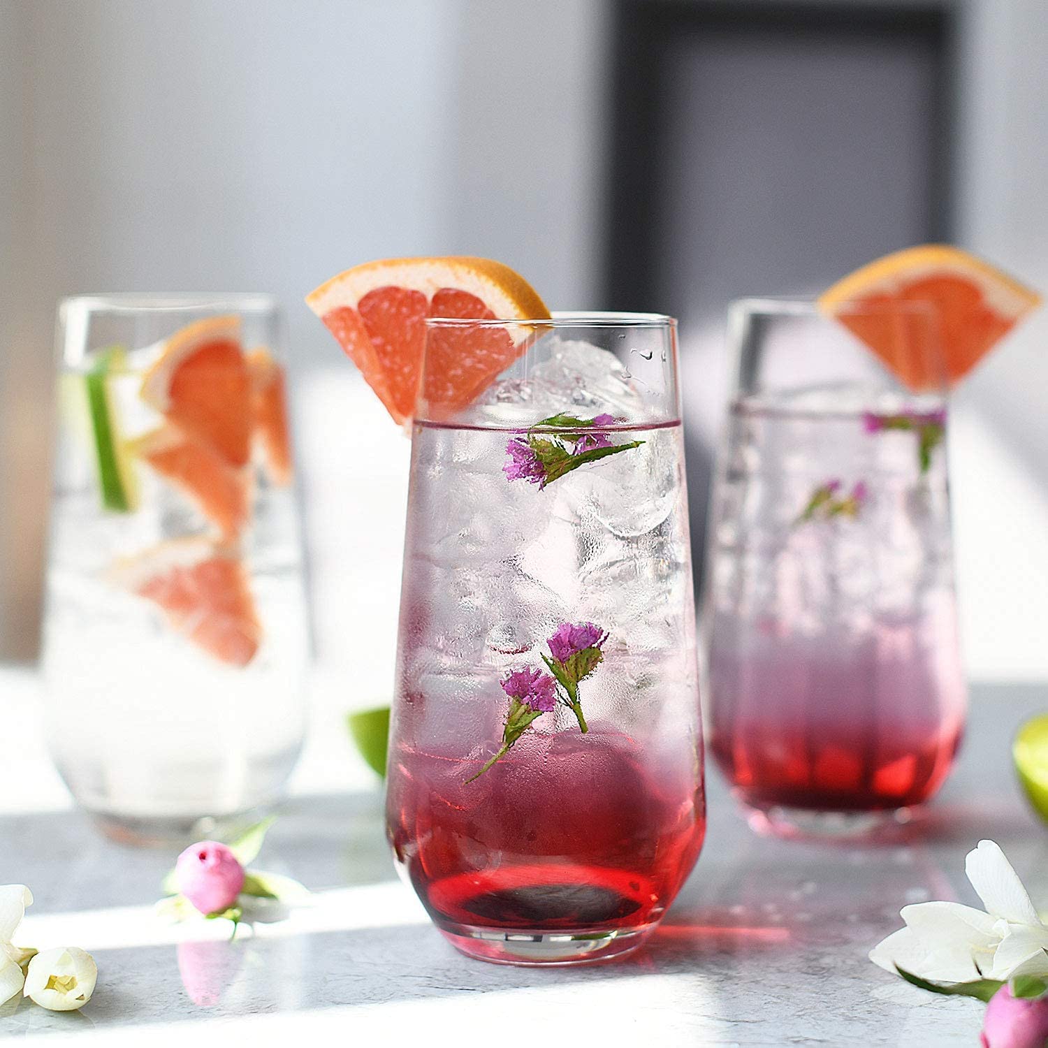 Krosno Bicchieri Acqua Succo Highball Vetro | Set di 12 | 480 ML | Collezione Splendor | Ideale per la Casa, Ristorante e Ricevimenti | Adatto alla Lavastoviglie
