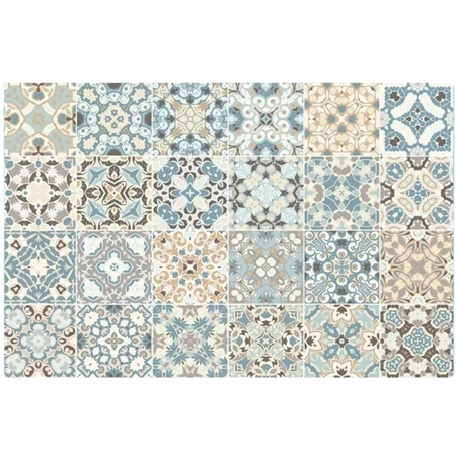 Wall Tile Sticker Tile Stickers 24pcs Waterproof Mosaic Wall Kitchen Bathroom Adhesive Decor