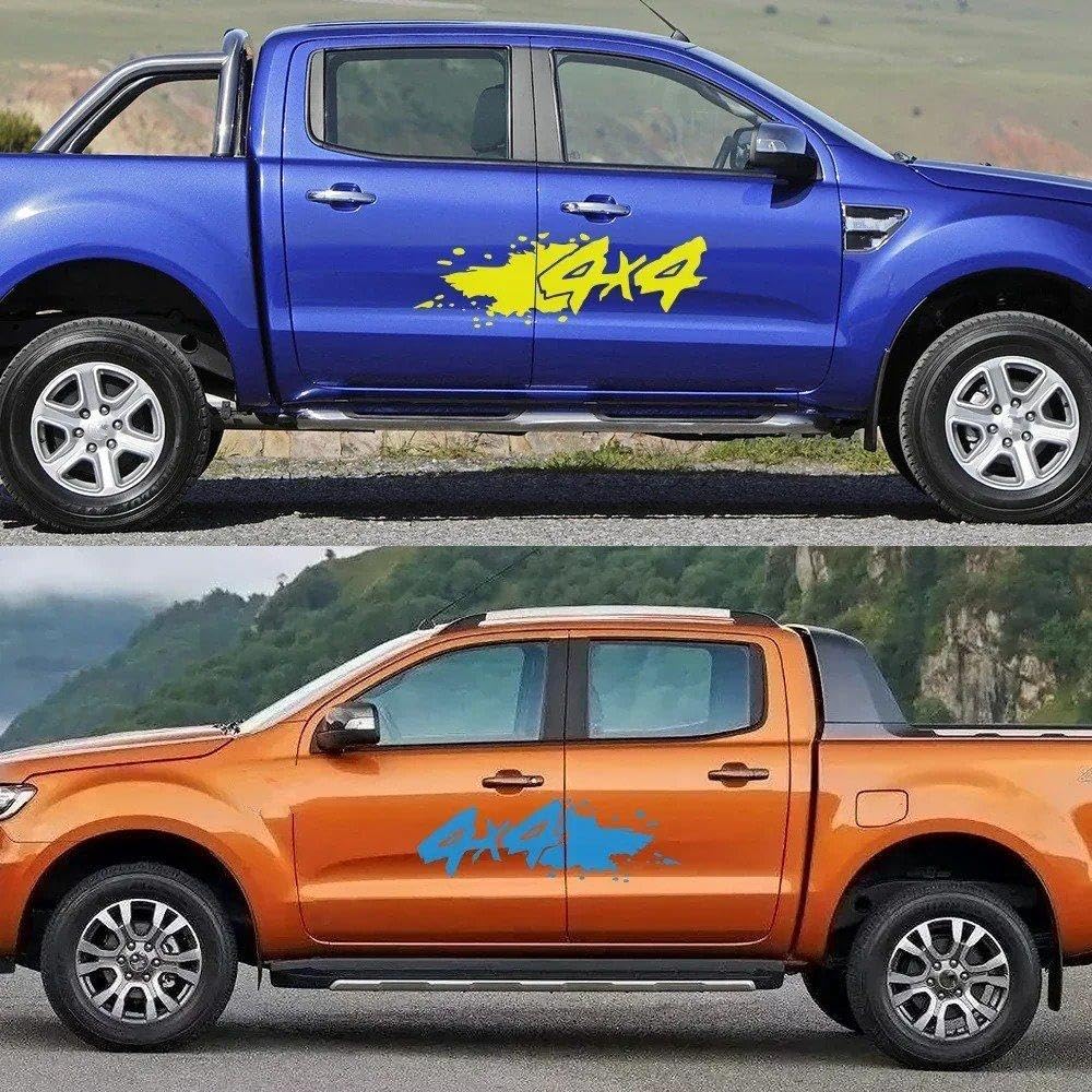 Decalcomanie per Auto 4x4 off Road Pickup Car Decor Adesivi Decorazione della Carrozzeria del Veicolo(Gold,100CMX32CM)