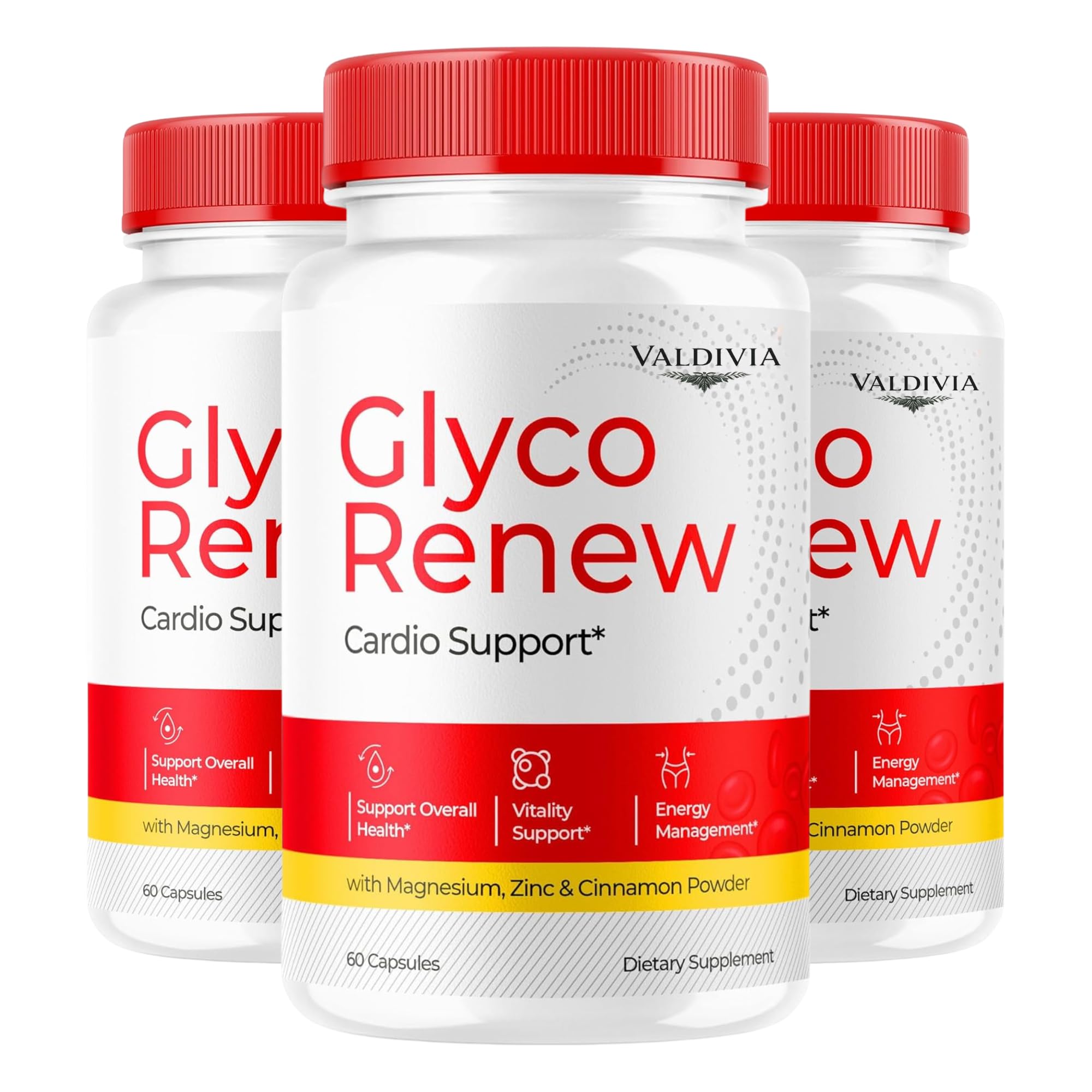 (3 Pack) Glyco Renew Capsules - Official GlycoRenew Advanced Premium Pills Supplement Support - Maximum Strength, All Natural Formula for Overall Health & Wellness Reviews, 180 Capsules for 3 Months