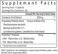 Vista 6 de pH-D Feminine Health Support - Probiótico para la salud de la mujer con mezcla prebiótica, extracto de fruta de arándano - Suplemento oral - 30