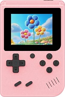 Retro Handheld Games Console Built-in 400 Video Games, Portable Handheld Emulator with 3.0 Inch Screen, Mini Travel Retro Gaming Consle (Pink)