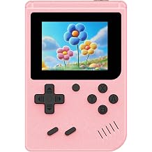 Retro Handheld Games Console Built-in 400 Video Games, Portable Handheld Emulator with 3.0 Inch Screen, Mini Travel Retro Gaming Consle Pink