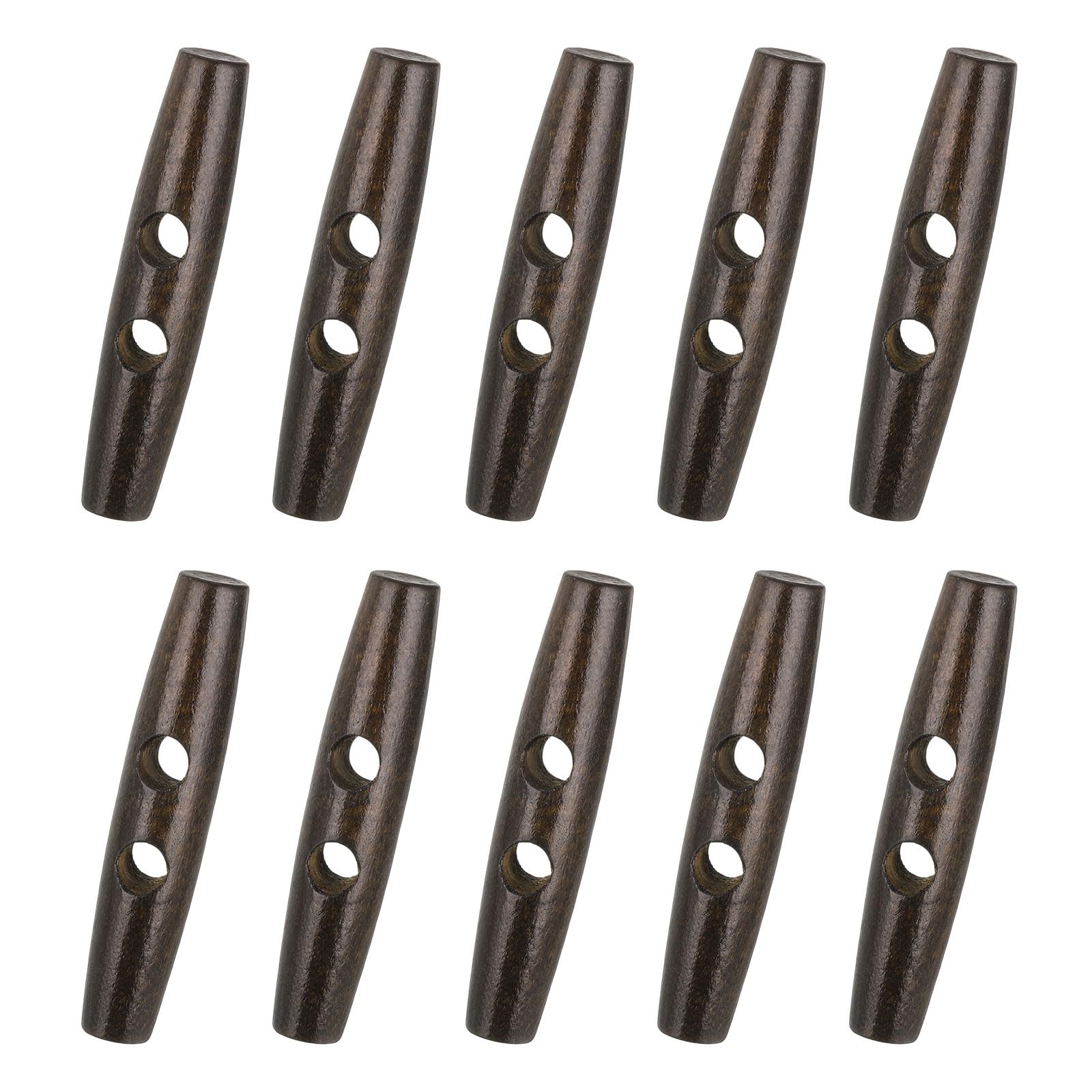 Boutons à bascule en bois 80 mm à 2 trous pour fermeture solide de manteaux lourds