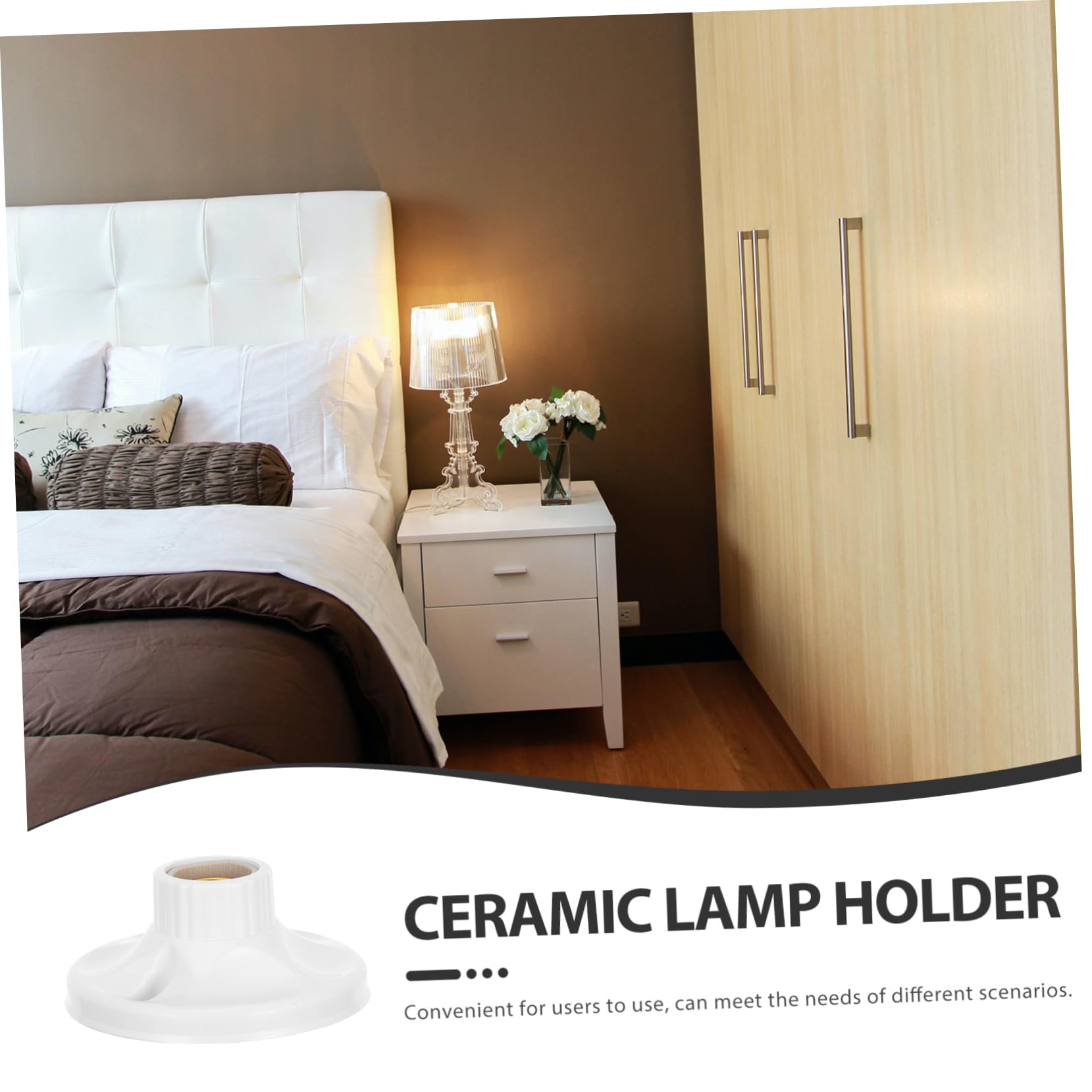 UKCOCO Lot de 24 Douilles E27 à Vis, Support D’ampoule en Pp et Céramique Cuivre, 250 V, pour Éclairage Intérieur