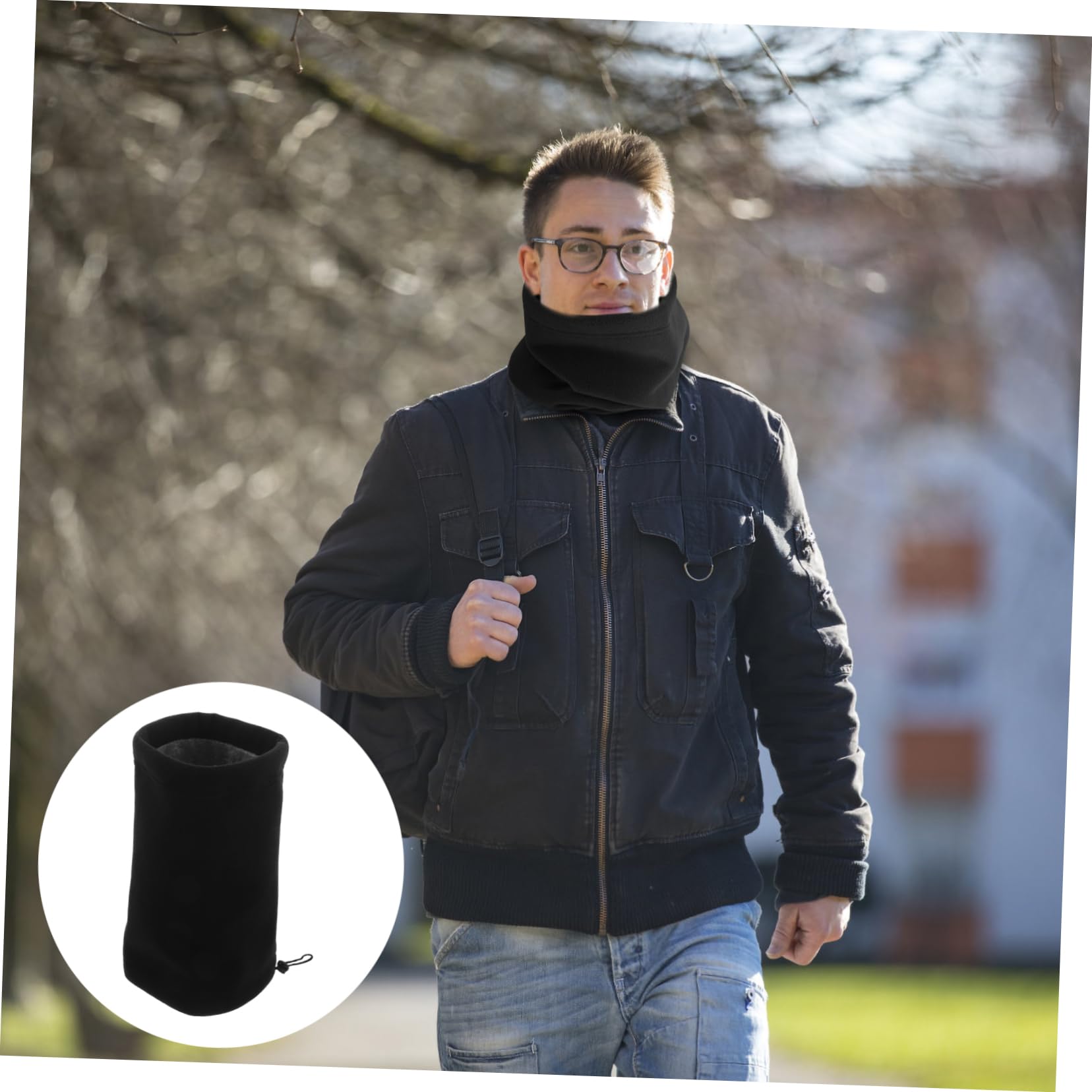 HAPINARY Thick Windproof Cycling Neck Cover Winter Motorcycle Riding Mask Neck Gaiter for Women Scarf Headwrap