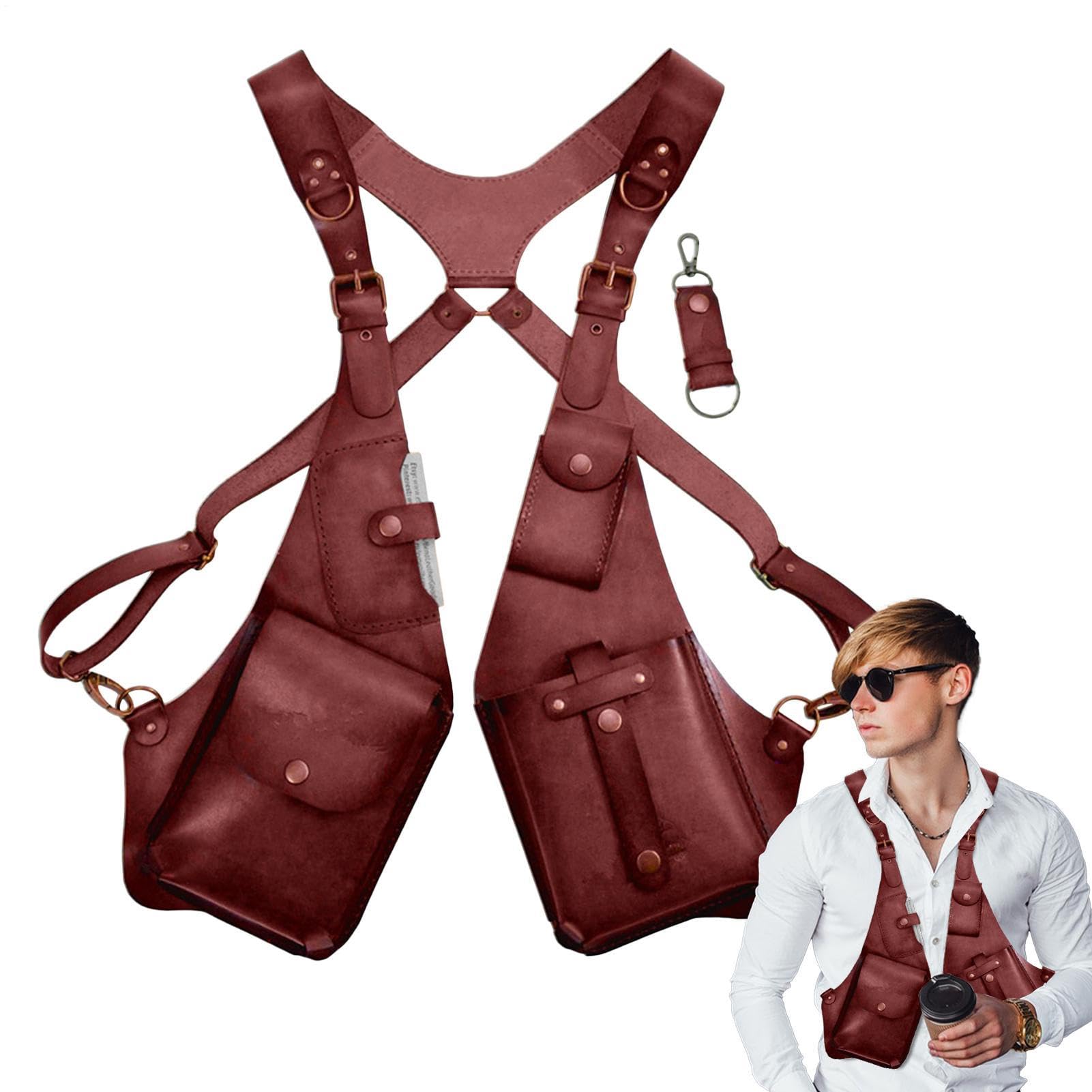 Riñonera Axilar Cartera Steampunk De rol | De Seguridad Para Móvil Cosplayers Actuaciones Viajeros Trabajo Camping Senderismo Carnaval Eventos Temáticos Obras