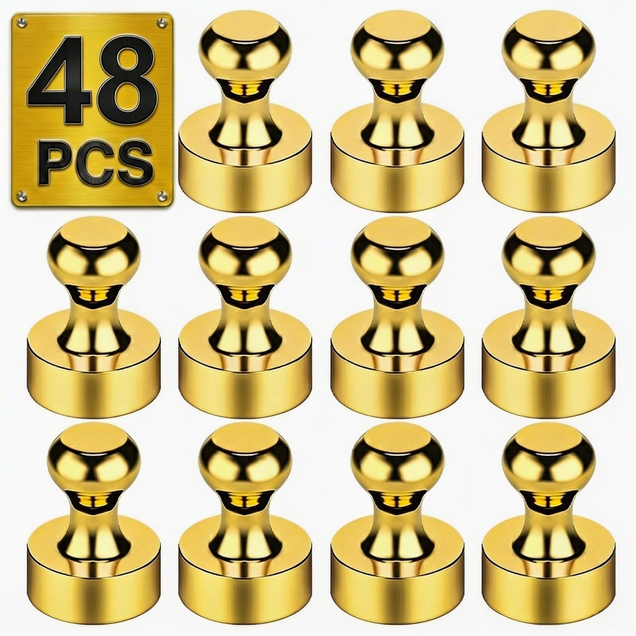 Push Pin Magnets - 60 Pack 7 Assorted Color Strong, Office, Use at Kitchen Home and School Classroom, for Refrigerator Dry Erase Board and Whiteboard. — Amazon image 22