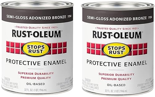 Vista 9 de Rust-Oleum 7792502 Stops Rust Pintura con Brocha, Cuarto de Galón, Blanco Brillante, (Paquete de 1)