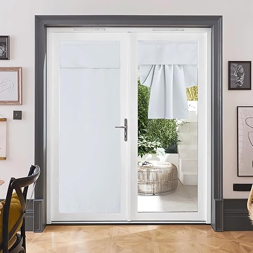 Miniatura 52 de RYB HOME Cortinas de oscurecimiento de habitación para puerta francesa, cortinas de ventana para puertas de vidrio, aislamiento térmico, cortina