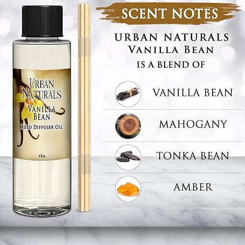 Miniatura 229 de Urban Naturals Reed Diffuser Oil Refill Ocean Mist Sea Salt with Salt Spray, Violet Leaf, Sea Grass, Driftwood 8 oz + Free Reed Sticks, Made in The