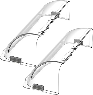 Home Intuition Non Melting Adjustable Magnetic Heat and Air Vent Deflector 8.5" to 15" for Vents, Sidewall, and Ceiling Registers, 2 Pack