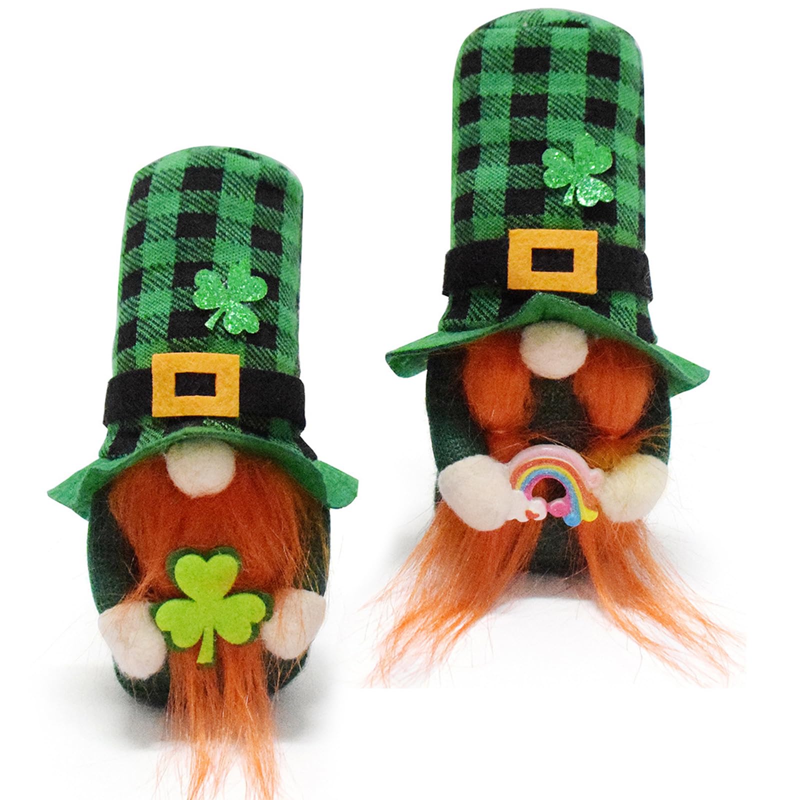 Nucelit 2Pcs Irish Festival Gnomes Dolls Figurines Home Decoration Faceless Dwarf Figurines for Party Supplies Holidays Home Decoration