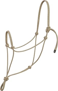 Weaver Leather Silvertip Big Sky Rope Halter, Tan/Black, Average