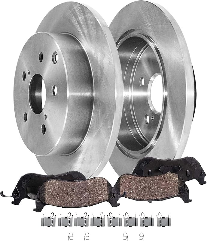 Kit de freios traseiros Detroit Axle com discos de 290 mm e pastilhas cerâmicas para Toyota Mirai e Prius V – Conjunto
