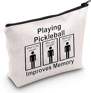Pickleball Cosmetic Bag Playing Pickleball Improves Memory Cosmetic Bag Pickleball Player Makeup Bag Pickleball Lover Gift (Improves Memory BAG)