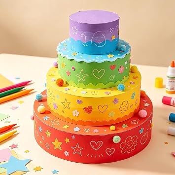 4 Tier Styrofoam Cake Dummies,4 6 8 10 Fake Cake for Display