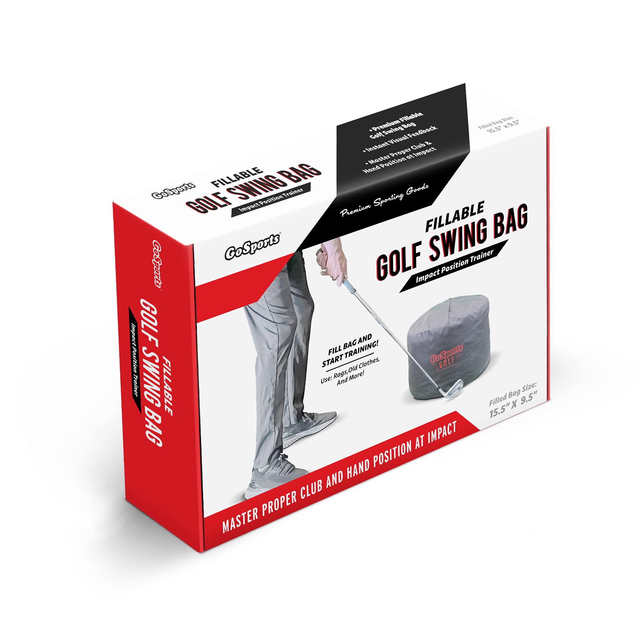 GoSports Sac de Swing de Golf Entraîneur de Position d'impact – Maître approprié du Club et Position de la Main à l'impact, Optimal pour Tous Les Niveaux de compétence