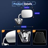 Vista 6 de ECCPP Pair Set Fit for 1973-91 Chevy/Chevy GMC Jimmy Suburban C10 20 30/C/K1500 2500 3500/C15 25 35 Manual Stainless Mount Folding Chrome Side