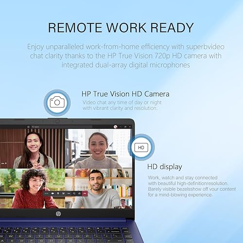 Miniatura 7 de HP Computadora portátil 14, Intel Celeron N4020, 16 GB de RAM, 128 GB de almacenamiento (64 GB eMMC+tarjeta de 64 GB), pantalla táctil HD de 14