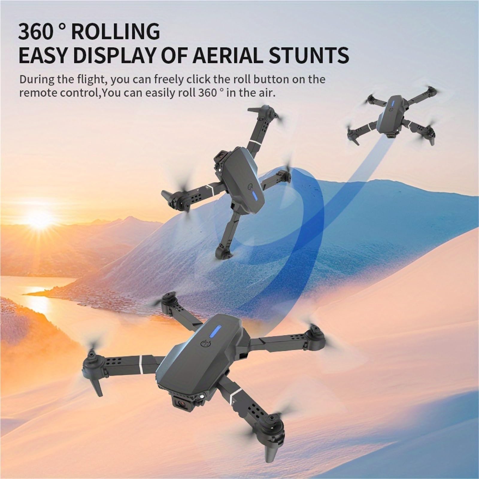 Dron De Fotografía Aérea HD Con Cámara Dual 4K Y Pantalla, Cuadricóptero RC Plegable For Uso En Exteriores