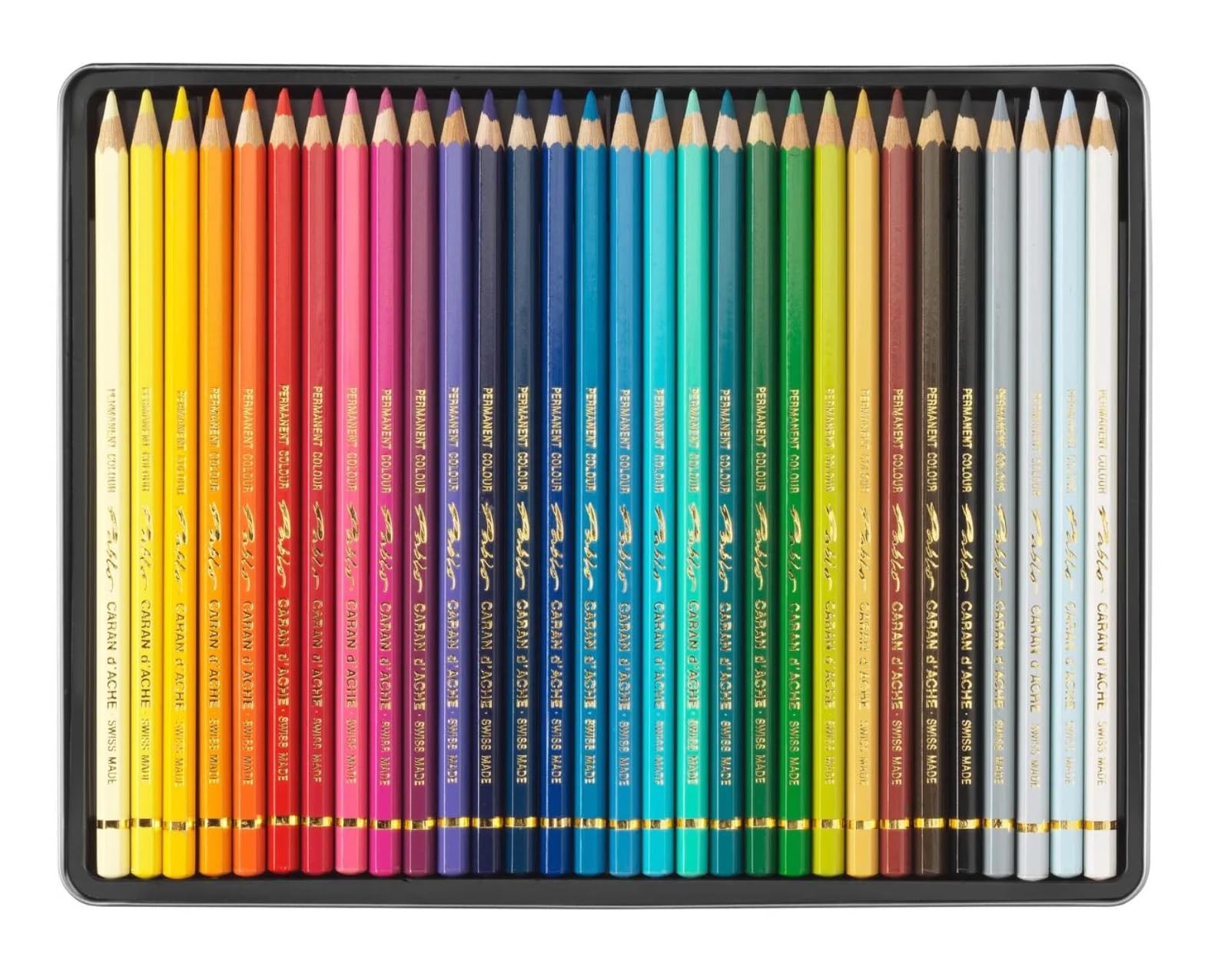 Caran d'Ache - PABLO. 30 crayons de couleurs permanents Artistes + 1 carte