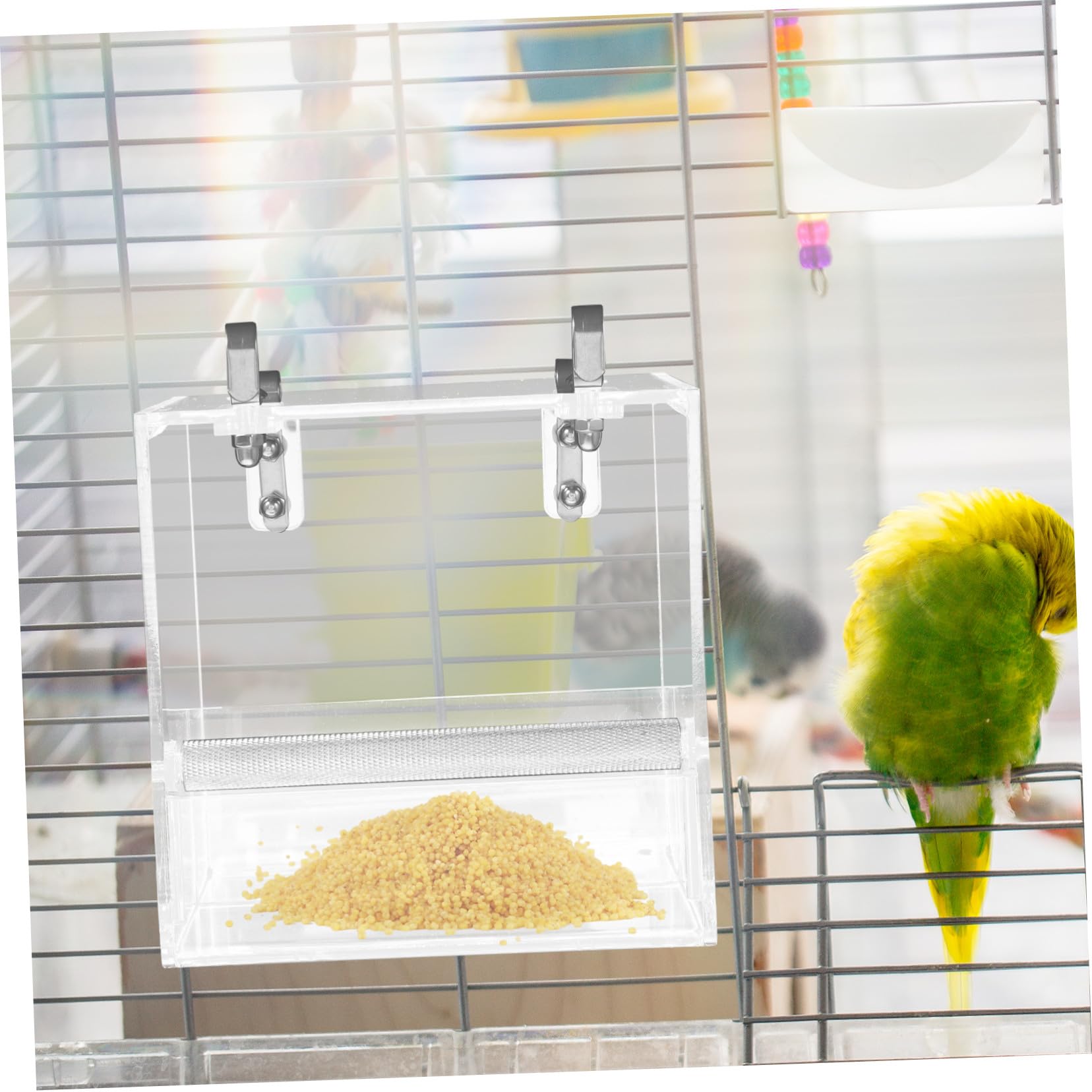 Mangeoire à Oiseaux Automatique pour Perroquet, Suspendue, Plastique