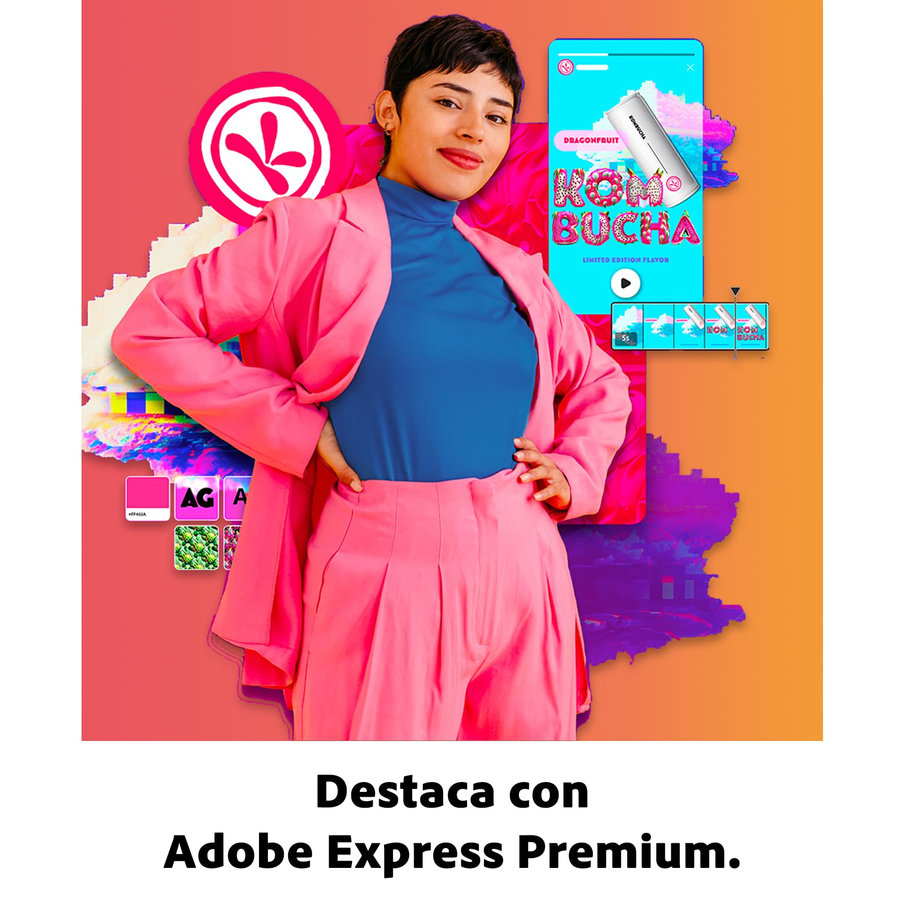 Adobe Express Premium 1 año Web Android iOS 100 GB Descarga Digital
