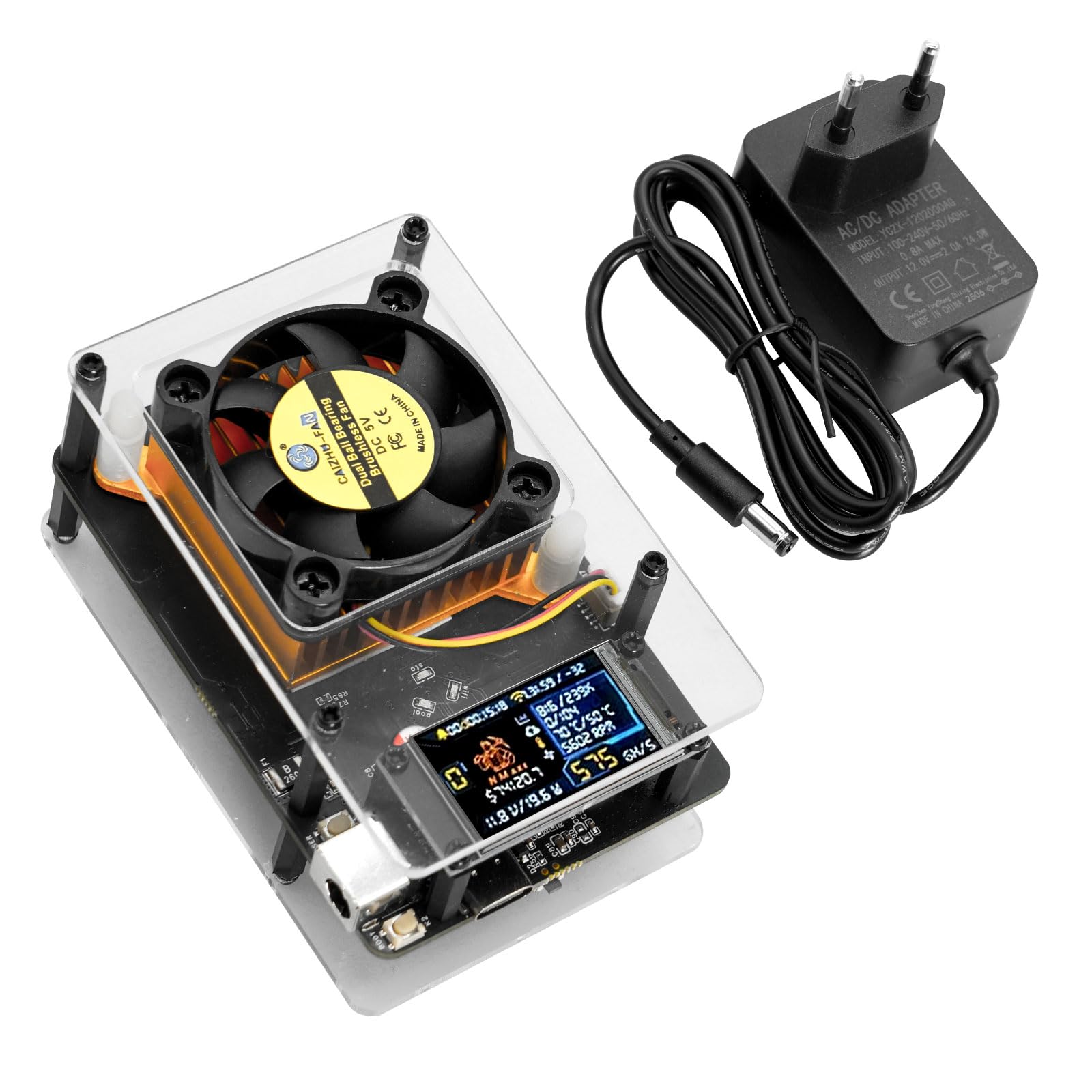 NerdMiner NMaxe Solo Bitcoin Miner with BM1366 ASIC Chip Binghe 500 GH/s 20  J/TH Bitcoin Solo Home Miner Lottery Miner Solo Lottery BTC Bitcoin Miner  with EU Plug Compatible with Nerd Miner: