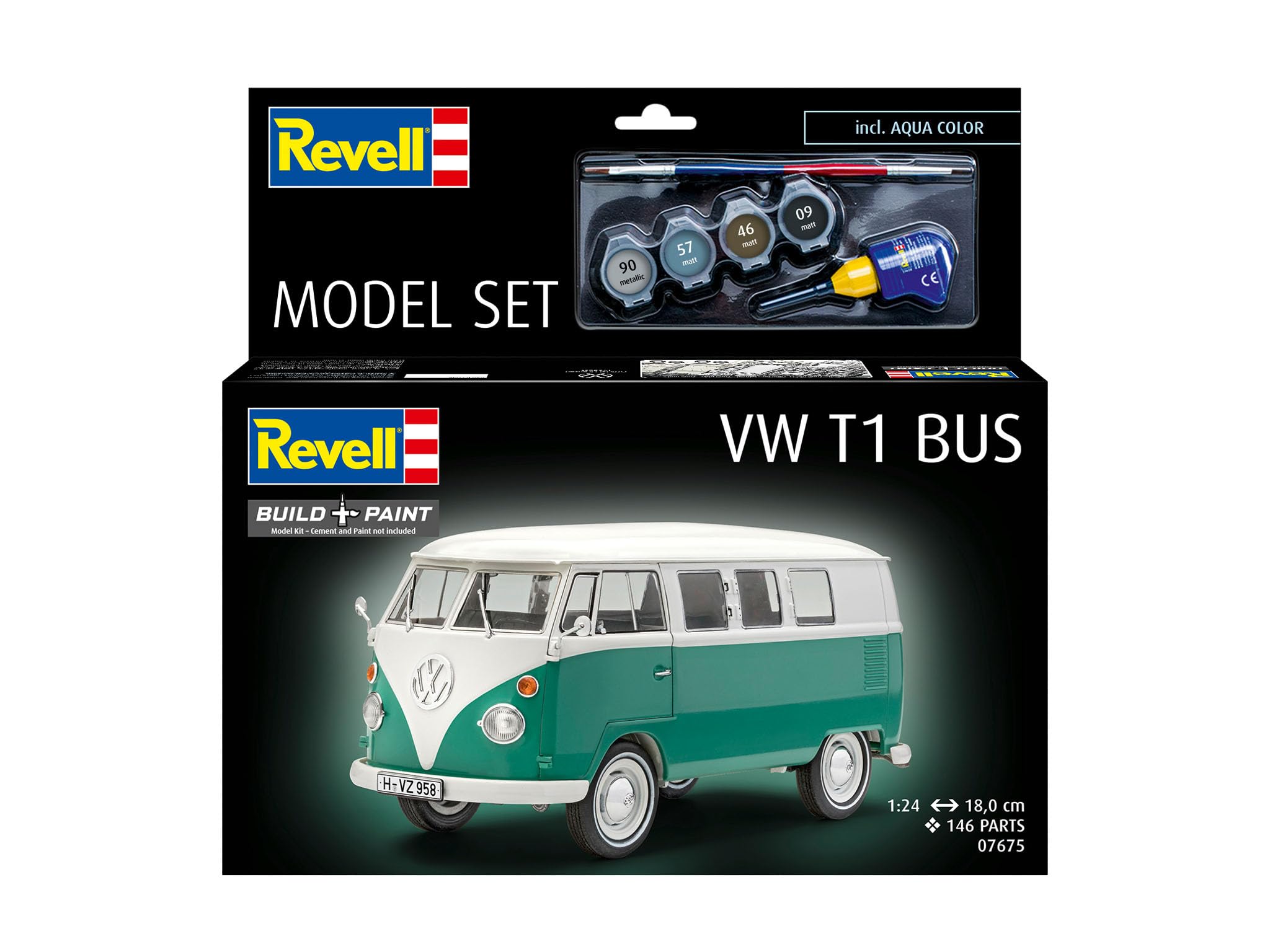 Amazon.com: 67675 Model Set VW T1 Bus : Toys & Games