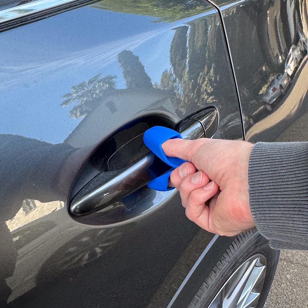 The Sknob™ Compact Silicone No Touch Door Opener Push Press Twist Lift Hold Multifunctional Touchless Portable Hygiene Tool (3, Seduce Me Blue)