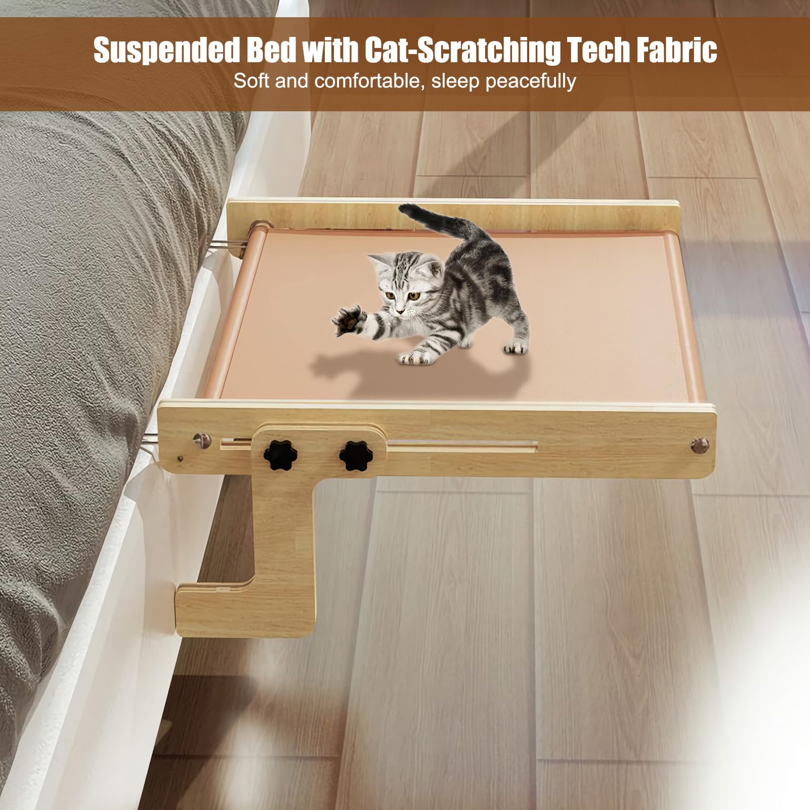 Amaca Per Gatti Da Finestra Legno Senza Foratura Lettino Riposo Per | Sedile Per Gatti Su Davanzale Per I Proprietari Di Gatti Casa Appartamento Ufficio Camera Da Studio Balcone